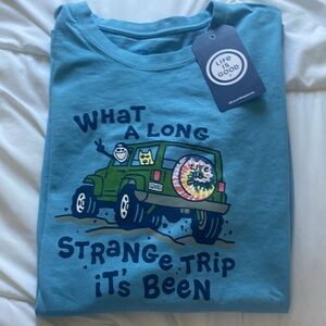 Life Is Good Jake & Rocket, What A Long Strange Trip It’s Been T-Shirt.
NWT